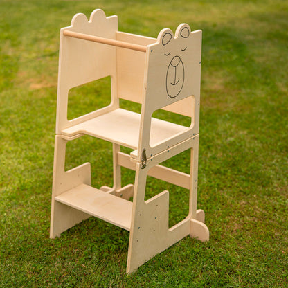 Montessori Tower 3 in 1 Table and Blackboard Tower