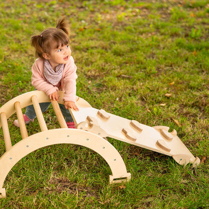 Montessori Rocking Arch with Cushion and Ramp