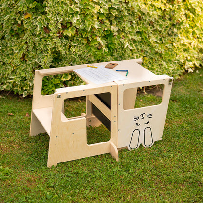 Montessori Tower 3 in 1 Table and Blackboard Tower