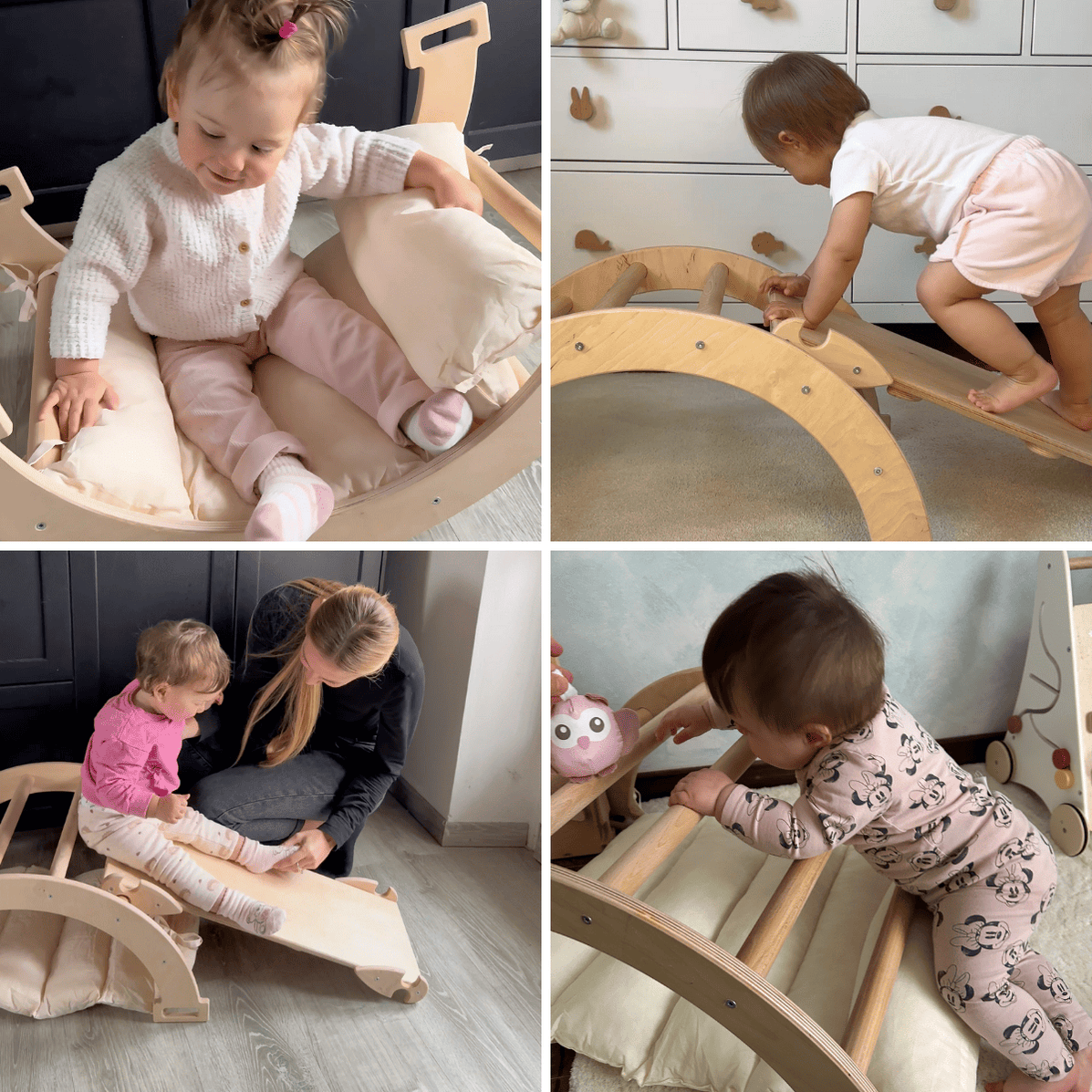 Montessori Rocking Arch with Cushion and Ramp