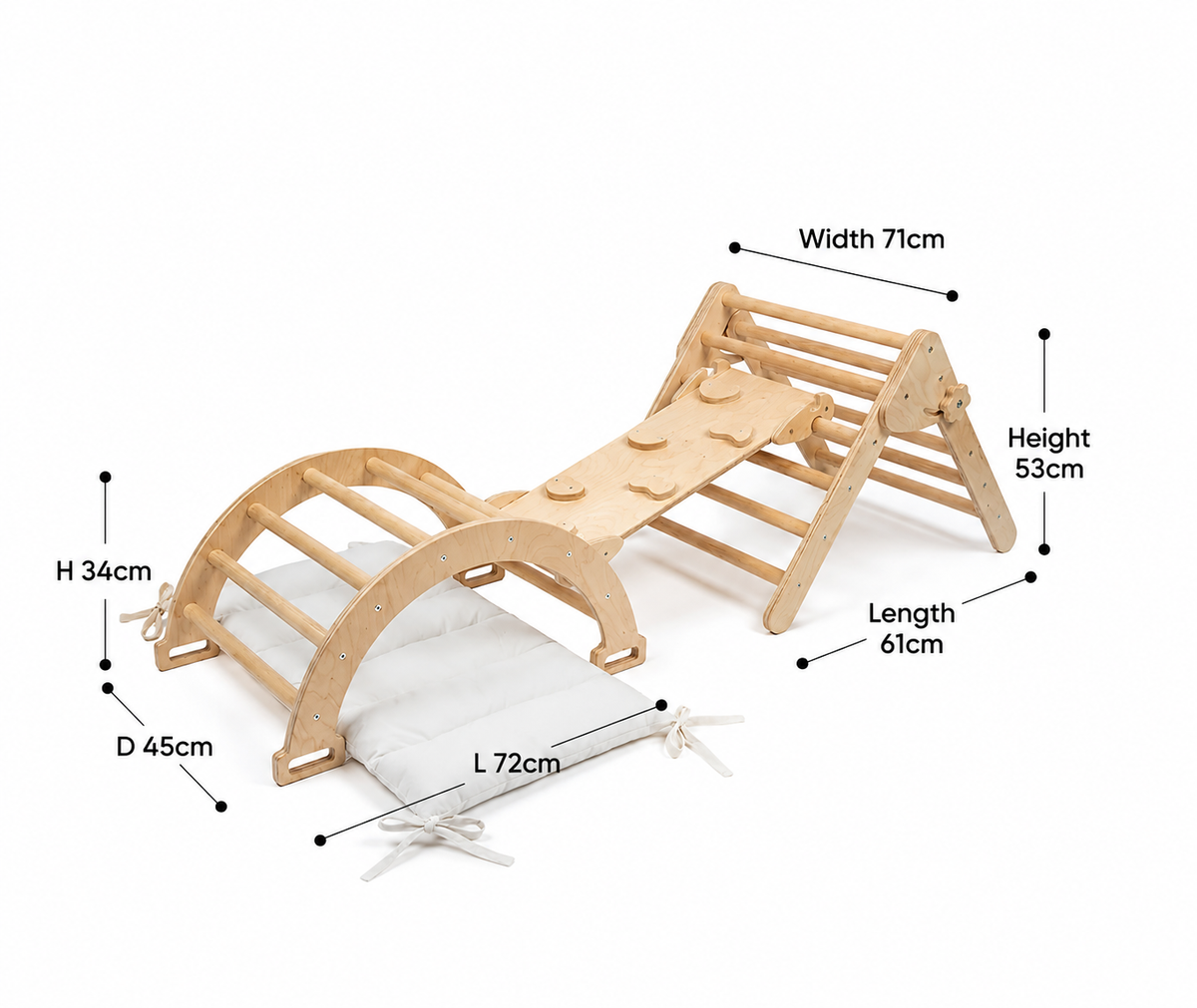 Maxi Set - Pikler Triangle, Ramp & Arch