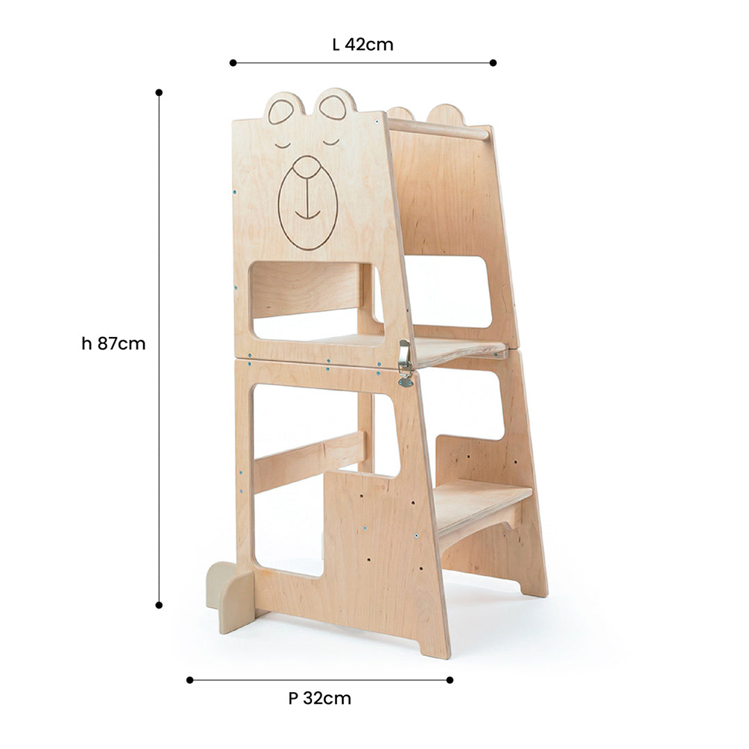 Montessori Tower 3 in 1 Table and Blackboard Tower