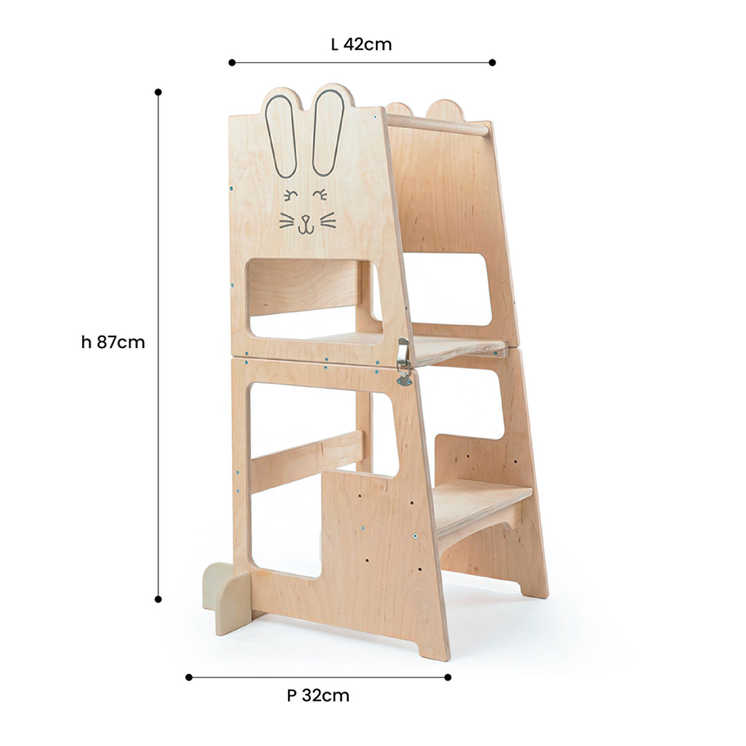 Montessori Tower 3 in 1 Table and Blackboard Tower