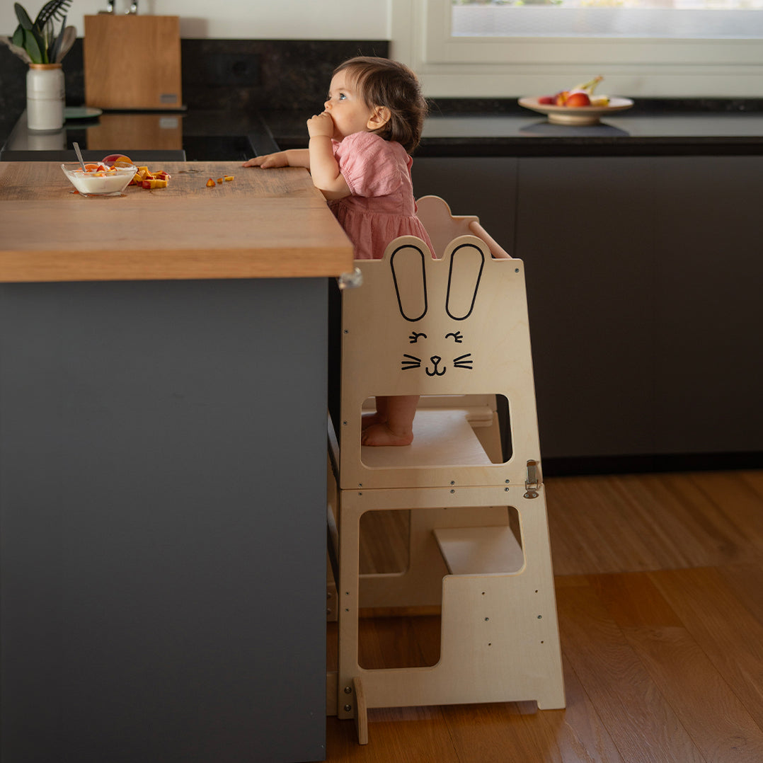 Montessori Tower 3 in 1 Table and Blackboard Tower