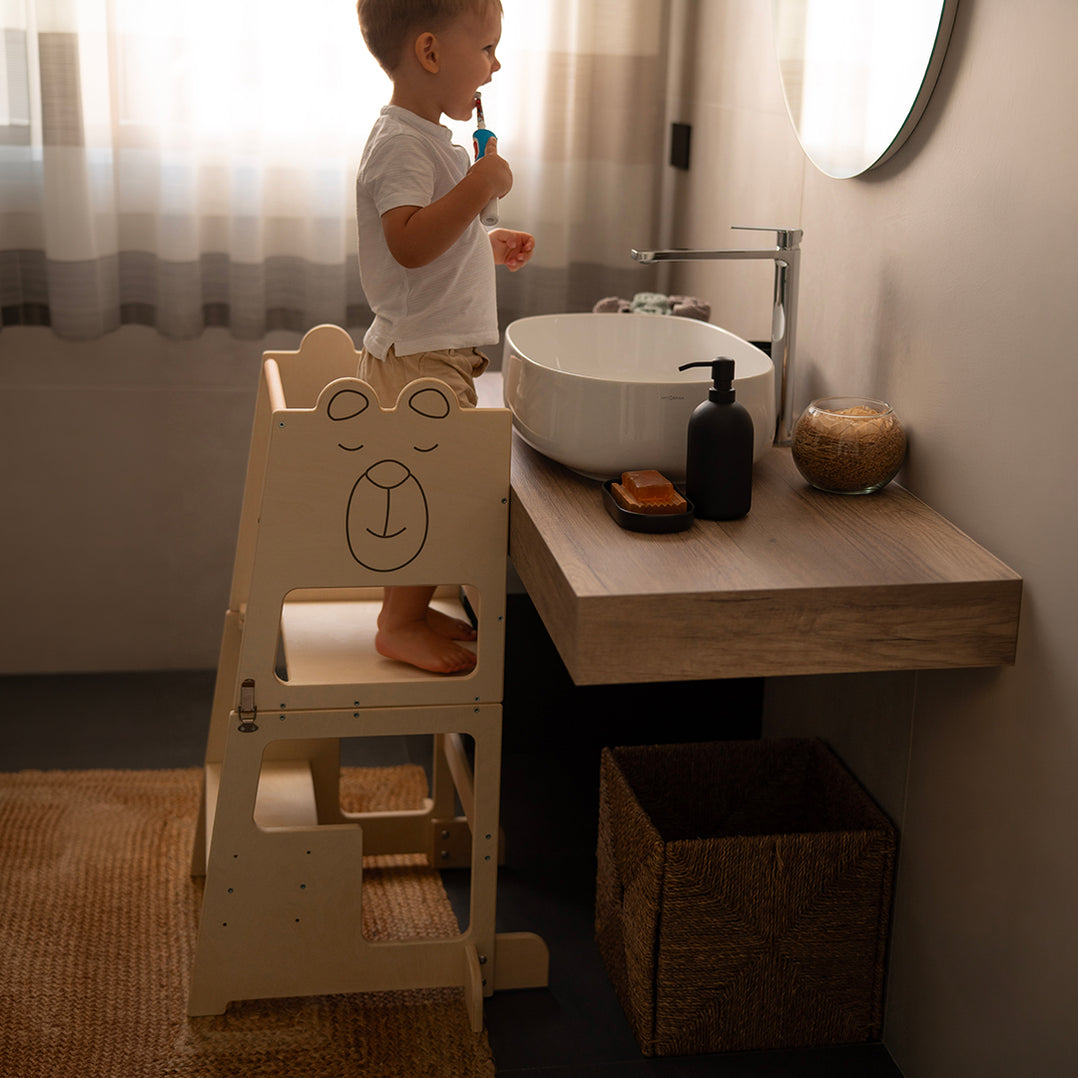 Montessori Tower 3 in 1 Table and Blackboard Tower