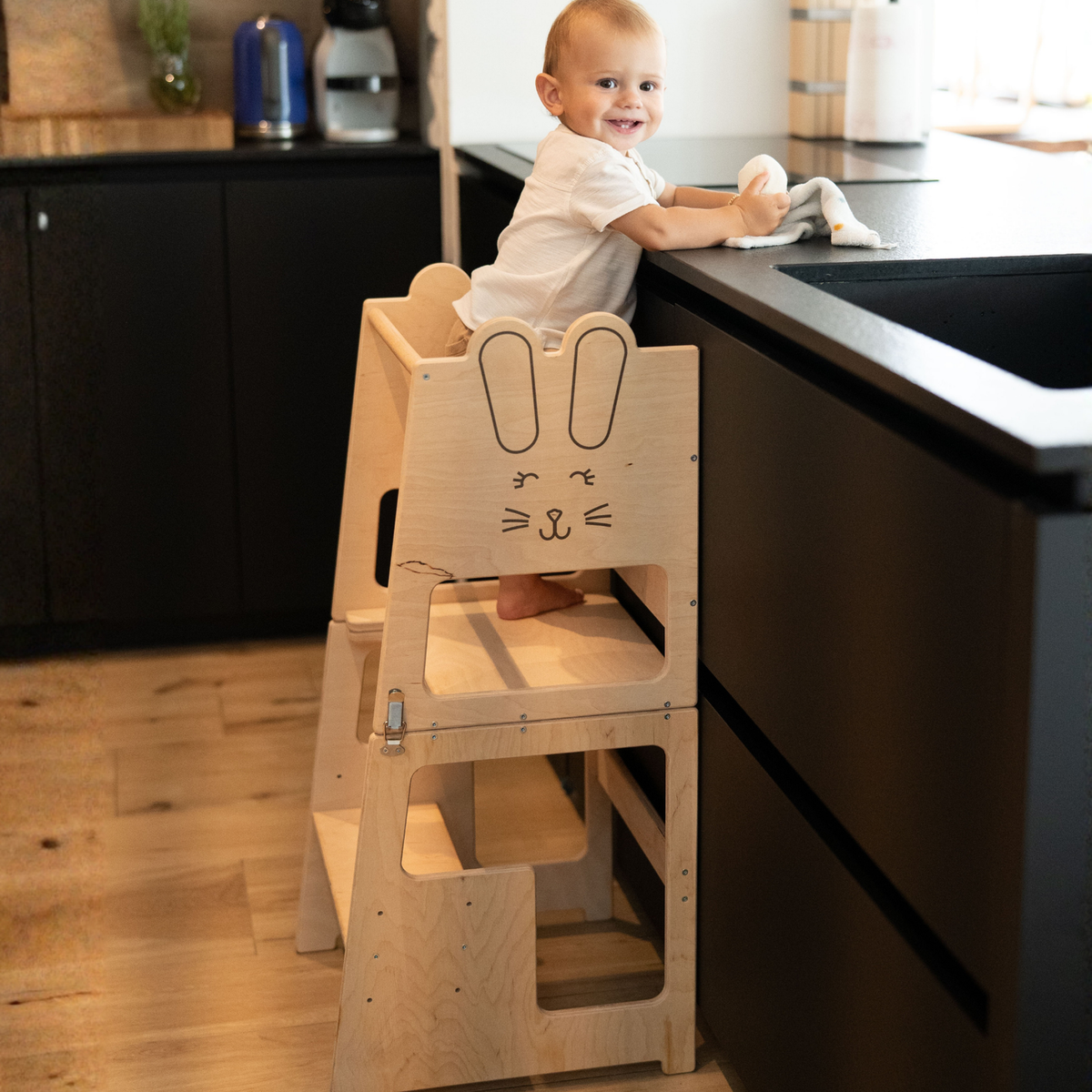 Montessori Tower 3 in 1 Table and Blackboard Tower